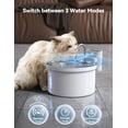 thumbnail image 5 of FeelNeedy Cat Water Fountain Stainless Steel, 118oz/3.5L Wireless Pet Fountain, Battery Operated Cat Fountain, Automatic Water Dispenser with 3 Filters for Cats and Dogs, 5 of 9
