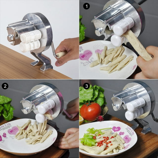 Classic Round Noodle Maker - Aluminium Alloy Noodle Press Machine Manual Operate Kitchen Food Making Equipment