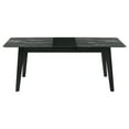 thumbnail image 3 of Crestmont 78-inch Extension Dining Table Black Faux Marble, 3 of 11