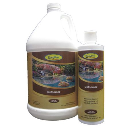 EasyPro Pond Products DEF128 Concentrated Defoamer – Quickly Eliminates Foam from Koi Ponds, Water Gardens, Fountains, and Hauling Trucks - Safe for Aquatic Life and Pets - 1 Gallon