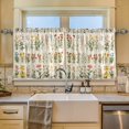thumbnail image 2 of Yayeee Kitchen Curtains Tier Set of 2 Light Filtering 57"x24" Over Sink Window Panels, Beige Wildflowers, 2 of 7