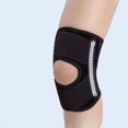 thumbnail image 4 of Yuarrent Unisex rodillera transpirable ejercicio rodillera equipo senderismo Protector baloncesto voleibol guardia gimnasio patio Ropa Deportiva, Zapatos Negro M Yuarrent OD023665-01, 4 of 6