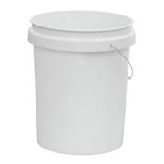 United Solutions 5 Gallon Round Utility Bucket, Comfort Handle, Plastic, White, PN0149, 1 Each