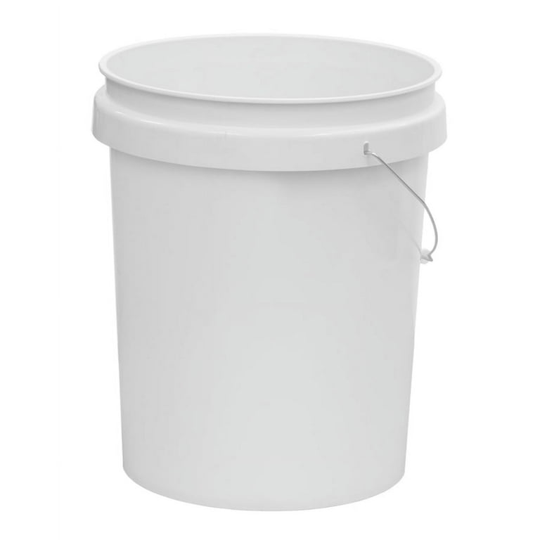 United Solutions 5 Gallon White Plastic Utility Bucket with United Solutions 5 Gallon White Plastic Utility Bucket with
