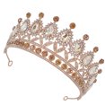 thumbnail image 4 of BRIGHTFUFU Corona de diamantes de imitación, Tiara, corona de cumpleaños, tocado de novia, accesorio de vestido de novia para actuación de baile, 4 of 8
