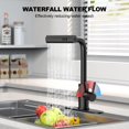 thumbnail image 3 of Grifo de cocina AVSIILE negro mate con pulverizador desplegable, 3 of 9