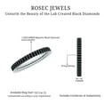 thumbnail image 6 of Rosec Jewels Certified Lab Grown Black Diamond Eternity Band for Women - Baguette Eternity Band - AAAA Quality - Ready to Gift, 18K White Gold, US 9.00, 6 of 7