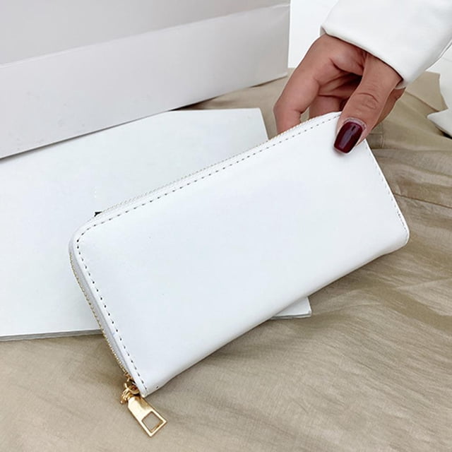 CAIROYAR Cartera larga de cuero para hombre y mujer, cartera de mano con cremallera, cartera de mano de gran capacidad