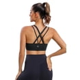 thumbnail image 4 of RUNNING GIRL Women’s Medium Support Sports Bra Crisscross Back, Removable Pads Wireless Yoga Bra, Breathable Workout Gym Top, 4 of 7