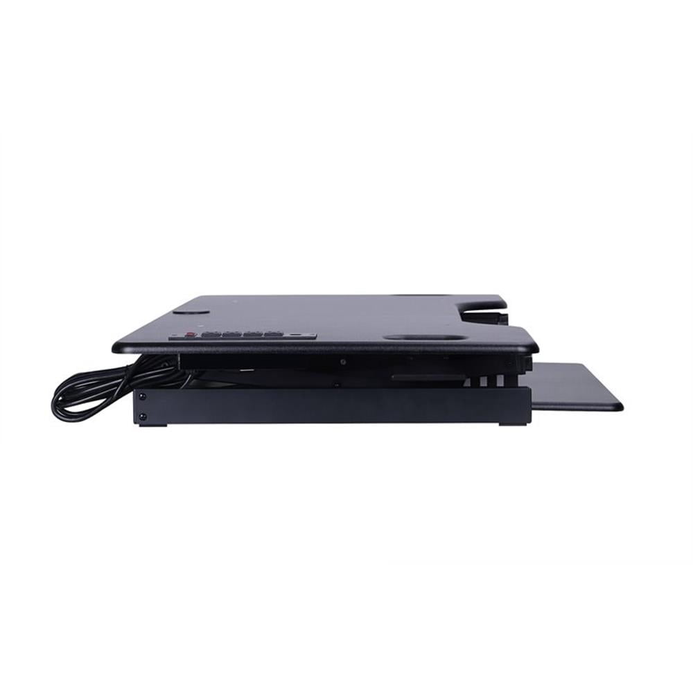 Pemberly Row 46" Adj Standing Desk Converter/Desktop AC USB Charger - Black