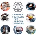 thumbnail image 5 of Lishi Silicone Triangle Coasters - Black Hexagonal Nordic Style, 5 of 5