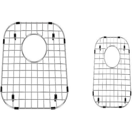 Starstar 60/40 Double Bowl Kitchen Sink Bottom Two Grids, Stainless Steel, 17.5" x 14 1/8", 14.75" x 11 1/8"