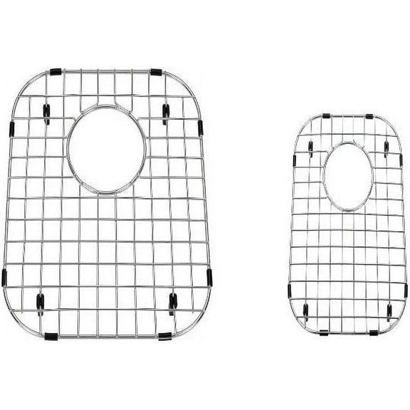 Starstar 60/40 Double Bowl Kitchen Sink Bottom Two Grids, Stainless Steel, 17.5" x 14 1/8", 14.75" x 11 1/8"