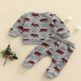 thumbnail image 3 of Newborn Baby Boy Christmas Sweatshirt Pullover Top Jogger Pants, 3 of 6
