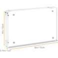 thumbnail image 2 of 6x4 Inch Crystal Clear Acrylic Magnetic Photo Frame with Stand - Frameless Double-Sided Display for Home/Office Decor, Floating Lucite Cube Design, Waterproof & Shatter-Resistant (2), 2 of 6