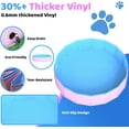 thumbnail image 4 of 2025 Updated Foldable Dog Pool, 47" x 12" Kiddie Pool with Hard Plastic, Non-Slip Dog Bath Tub for Outdoor Backyard, Collapsible Dog Swimming Pool for Kids Dogs Pets (Pink), 4 of 13