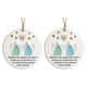thumbnail image 1 of Aooww Sea Glass Christmas Ornament White Beach Golden Round Frame Beach Decorations, Shatterproof Christmas Tree Ornaments, As Shown, 2PCS, 1 of 8