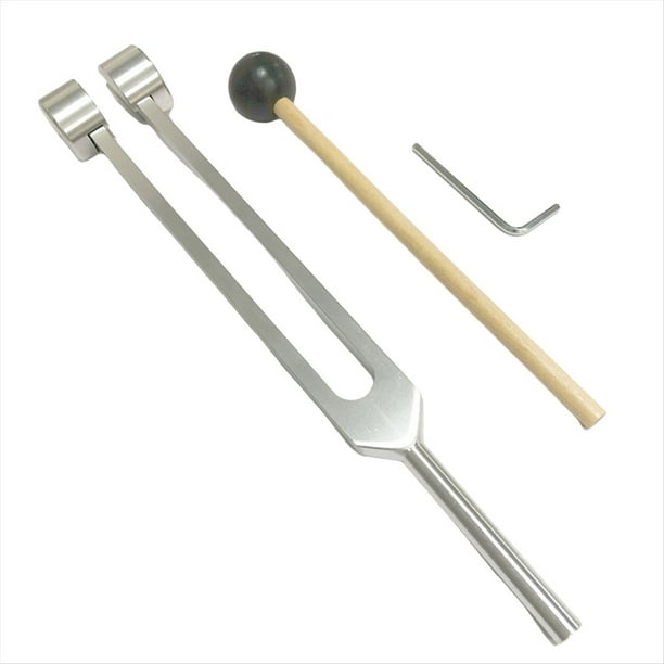 Juego de Diapasones de 128 Hz para Sanación de Chakras, de Aleación de Aluminio, para Terapia de Sonido, Bioacústicos, Coloridos, Ajustables, Plateados.