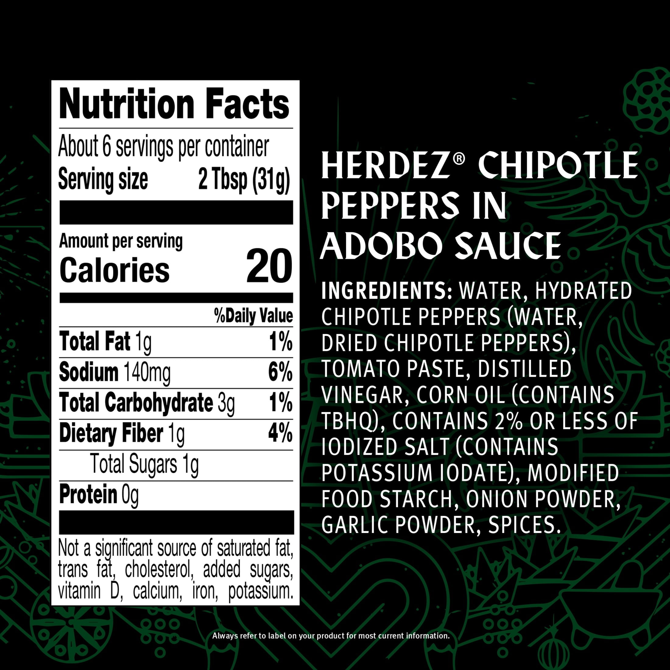 (7 pack) Herdez Peppers - Chilpotle, 7 Oz