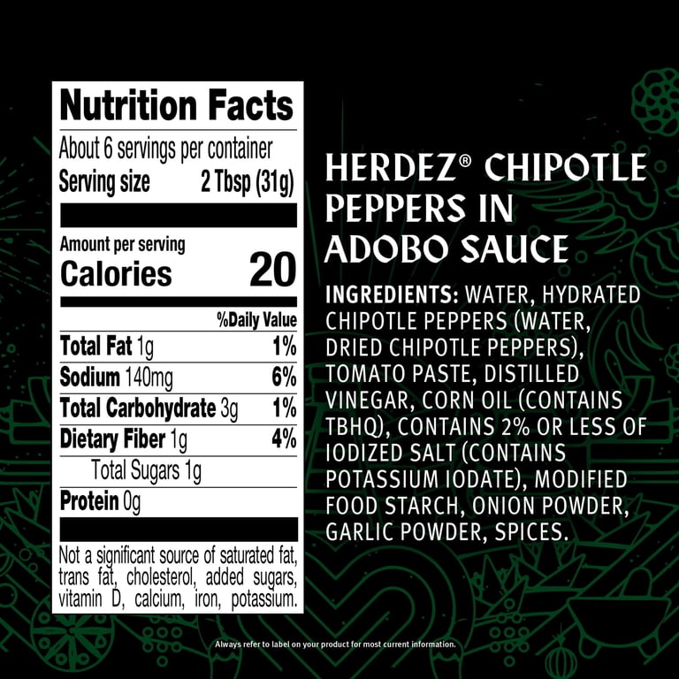Herdez, Chipotle Peppers in Adobo Sauce, 7 Oz, Smoky, Spicy Flavor