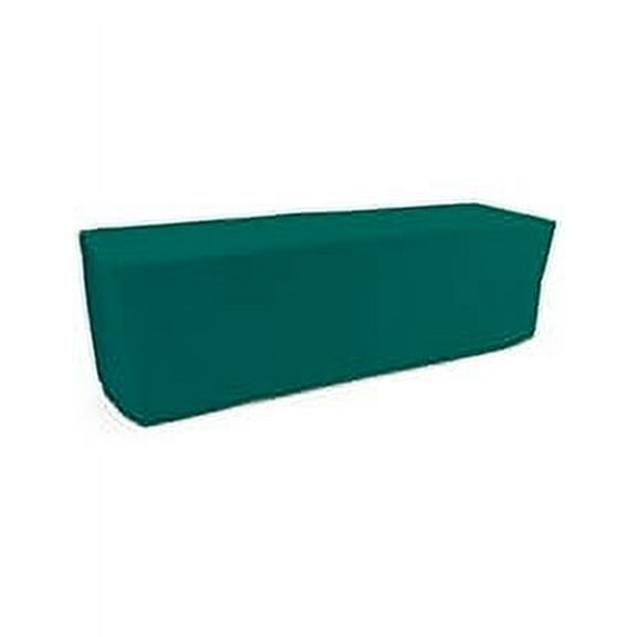 Displays2go 8' Stretch Polyester Table Cloth, Fitted Design - Forest Green (FT8GN)
