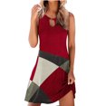 thumbnail image 2 of SMihono Robe d'Été pour Femmes Grande Taille Mode Femmes Décontractée Aguichant Col Rond Robes Imprimées Robe d'Été Sans Manches à Enfiler, 2 of 4