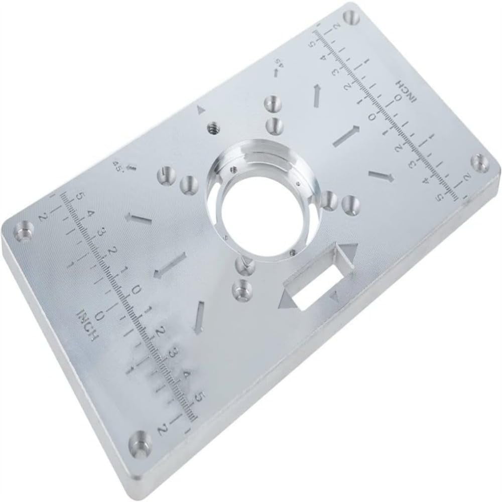 Router Table Insert Plate, Woodworking Benches Router Trimmer Models With 4 Rings High Accuracy Engraving Machine For Industrial Use