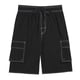 thumbnail image 1 of Pantalones Cortos para Hombre de Cintura Elástica con Bolsillos Pantalones de Verano Casuales de Color Sólido, Poliéster Ligero de Moda para la Playa, la Natación Y el Uso Diario, 1 of 6