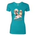thumbnail image 2 of If It's Not a Golden Retriever It's Just a Dog Gift | Womens Dog Lover Slim Fit Junior Tee, Tahiti Blue, Large, 2 of 3