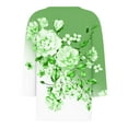 thumbnail image 4 of WXLWZYWL Women's Fashion Printed T-shirt 3/4 Sleeves Blouse V-Neck Casual Tops, 4 of 5