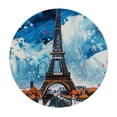 thumbnail image 4 of WYYP Eiffel Tower Round Tablecloth 100% Polyester Fiber Tablecloths White, 4 of 8