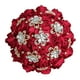 thumbnail image 1 of Jumpingount Ramo de novia de rosa de satén de seda, decoraciones de boda, ramo de simulación de satén para interiores o exteriores Ropa, zapatos y accesorios Miscelánea vino rojo, 1 of 6