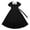 Black, variant on Afdoent Girls Dresses Solid Color Long Dress With With Ruffled Edges For Girls 7-8 Years