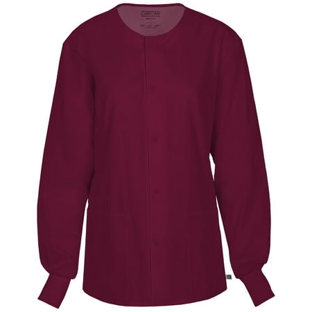 

Cherokee Workwear Flex Men & Women s Scrubs Jacket Snap Front Warm Up 34350A