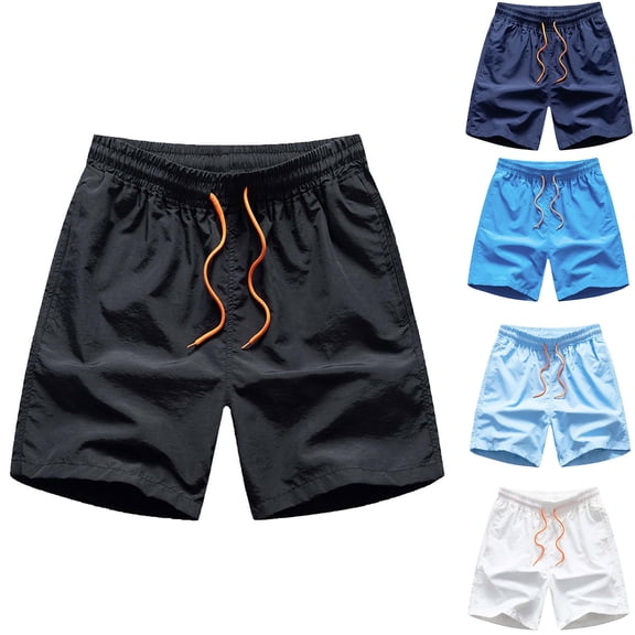 Dagugfen Athletic Shorts for Men Quick Dry Stretch Loose Drawstring Lightweight Running Shorts with Zipper Pockets