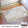 thumbnail image 3 of White Gold Marble Pattern Door Rugs,Washable Non Slip Door Mats Indoor,Decorative Door Mats,Entry Mat Indoor for Entrance,Bedroom,Kitchen,Bathroom,16"x24", 3 of 6