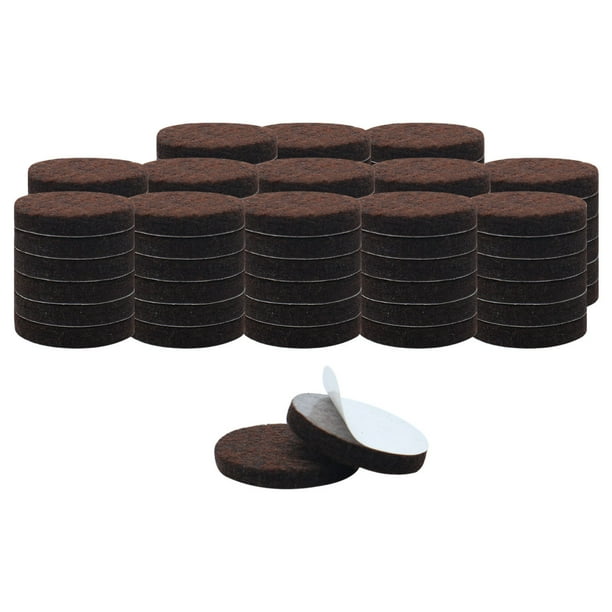 80pcs Almohadillas de Fieltro para Muebles Redondas 7/8" Protector de Suelo para Patas de Mesa y Silla