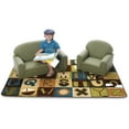 thumbnail image 2 of Carpets For Kids 11726 Toddler Alphabet Blocks - Nature 6 ft. x 9 ft. Rectangle Carpet, 2 of 5