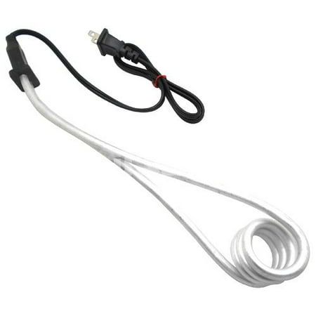 heater water portable electric immersion boiler 110v 1000w element travel simply silver brand