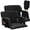 Black, variant on 20" Wide Bleacher Seats with Back Support – 2-Pack Reclining Stadium Chairs, Padded Cushion, Anti-Slip Base, 6 Adjustable Angles, Armrests & Storage Pockets for Sports Events