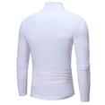 thumbnail image 6 of NIBOLOG T-shirt Solid Color Long Sleeve Cotton Men Turtleneck Slim Basic Top for Spring, 6 of 8