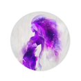 thumbnail image 2 of NUDECOR 60 inch Round Beach Towel Blanket Colorful Hair Abstract Purple Composition Girl Woman Flower Face Travel Circle Circular Towels Mat Tapestry Beach Throw, 2 of 2
