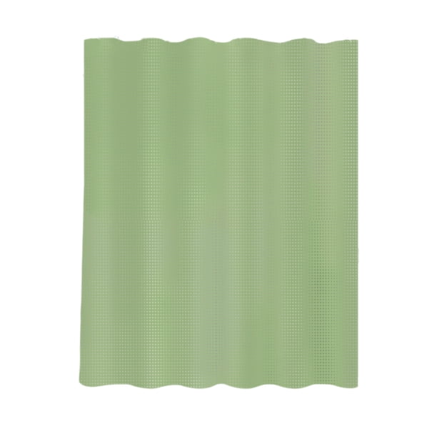 Cortina de ducha de doble cara con estampado de lunares de color liso, resistente al agua, con agujeros para el baño.