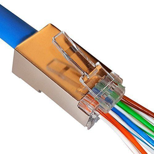 Lot 100 Pcs RJ45 Network Cable Modular Plug Cat5 CAT5e 8P8C Connector Ethernet 