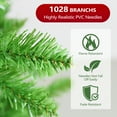 thumbnail image 3 of Seizeen 7FT Christmas Tree, Artificial Green Tree with 775 Green Tips, Slim Fir Xmas Tree w/Hinged Branches, Folding Metal Stand, Holiday Decoration for Carnival Party, 3 of 9