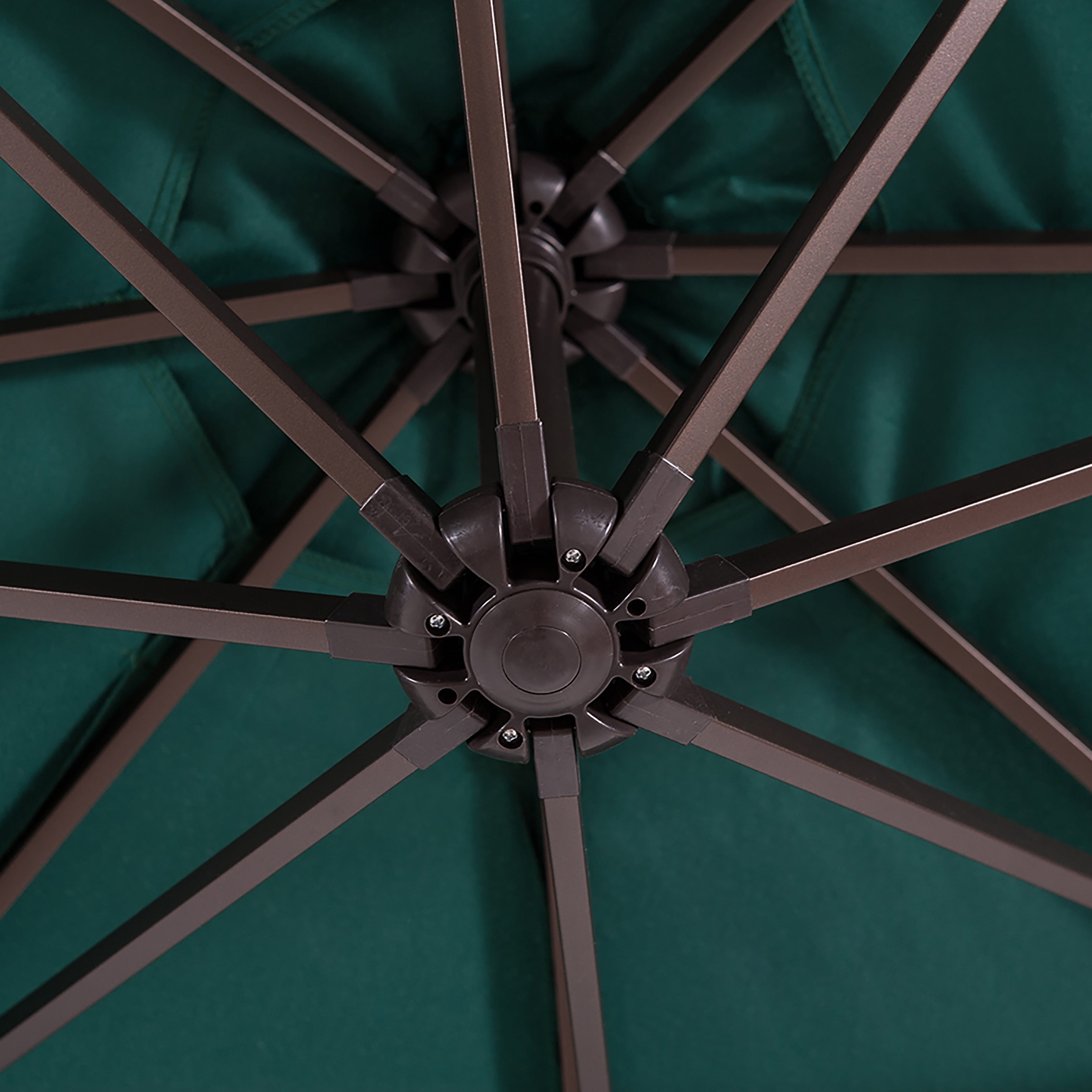 GARDEN 10 Ft Offset Cantilever Umbrellas for Patio Outdoor Shade, Dark Green