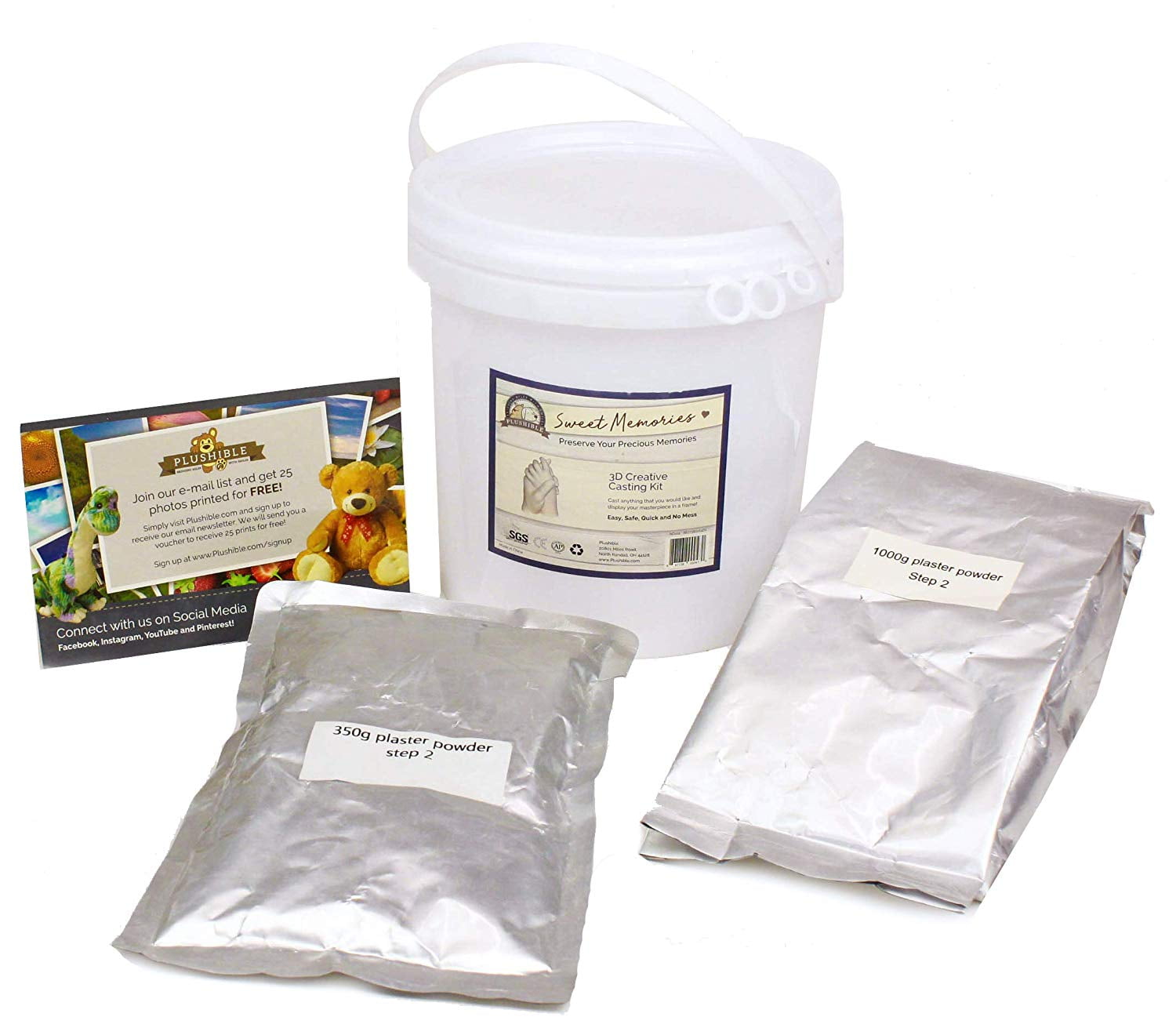 Plushible Hand Casting Anniversary Kit Couples Anniversary Gift 3D