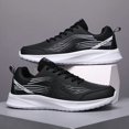 thumbnail image 3 of Men's Lace‑Up Athletic Running Sneakers, Synthetic Upper Casual Sports Shoes with Contoured Midsole for Daily Outdoor Activities, 3 of 8