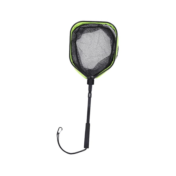 Fishing Mesh Net,Retractable Telescopic Fishing Landing Net Pole,Folding Floating Fish Net Foldable Collapsible,Catching Releasing Carp Freshwater Saltwater,Ponds Boat River 1 Section Green