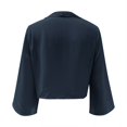thumbnail image 5 of felwors Women Shrug Soft Chiffon Open Front Sheer Sleeve Bolero Cardigan for Evening Dress Navy, One Size, 5 of 5